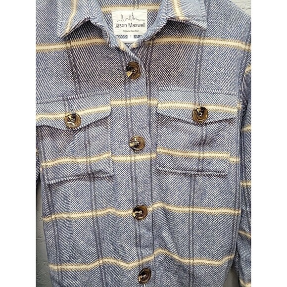 Jason Maxwell‎ Vtg Heavy Flannel Button Up Jacket Shirt Western Sz Small - Picture 2 of 7